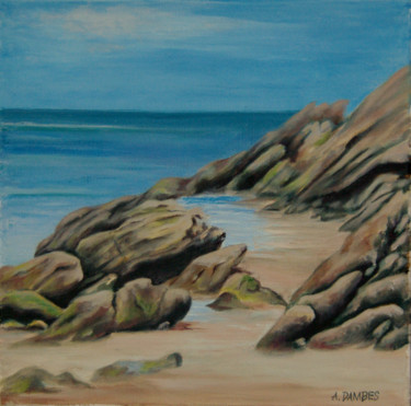 Painting titled "ILE D'YEU" by Alain Dambès, Original Artwork, Oil