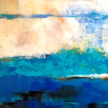 Painting titled "Blue line..." by Dam Domido, Original Artwork, Acrylic