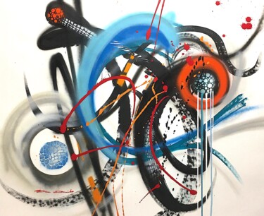 Painting titled "Graffiti energy" by Dam Domido, Original Artwork, Acrylic