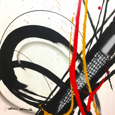 Pintura titulada "Red point" por Dam Domido, Obra de arte original, Acrílico Montado en Bastidor standard