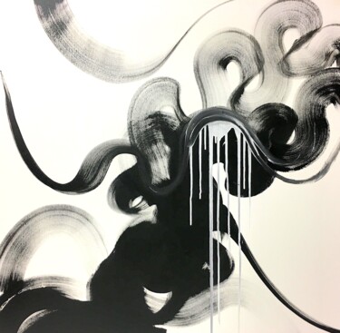 Painting titled "The sound of violin" by Dam Domido, Original Artwork, Acrylic Mounted on Wood Stretcher frame