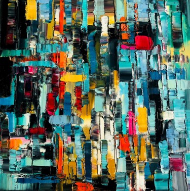 "Some colors touche" başlıklı Tablo Dam Domido tarafından, Orijinal sanat, Petrol