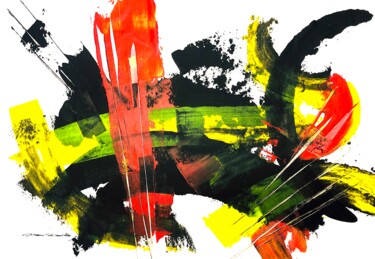 Painting titled "Abstraction minimal…" by Dam Domido, Original Artwork, Acrylic