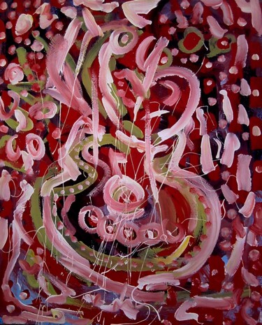 Painting titled "Guitar Colour" by Damian Kozaryn, Original Artwork, Acrylic