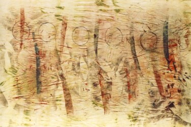 Malarstwo zatytułowany „atmosfera” autorstwa Damian Kozaryn, Oryginalna praca, Pigmenty Zamontowany na Drewniana rama noszy