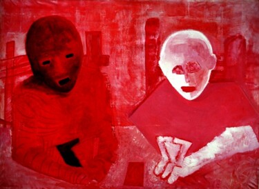 Malarstwo zatytułowany „gracze” autorstwa Damian Kozaryn, Oryginalna praca, Olej