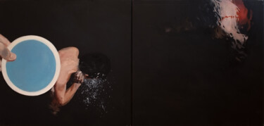 Pittura intitolato "Bez tytułu 4" da Damian Siuzdak, Opera d'arte originale, Olio
