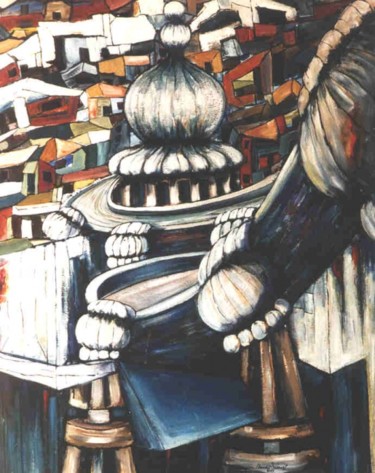 Pintura titulada "La Torre" por Damian Suarez Ioshi, Obra de arte original