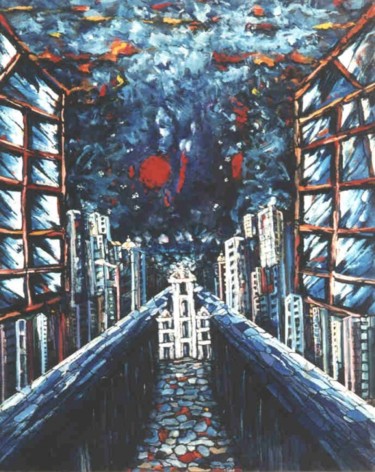Pintura titulada "Las Ventanas" por Damian Suarez Ioshi, Obra de arte original
