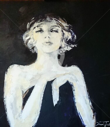 Painting titled "Norma" by Damian Tirado, Original Artwork, Acrylic