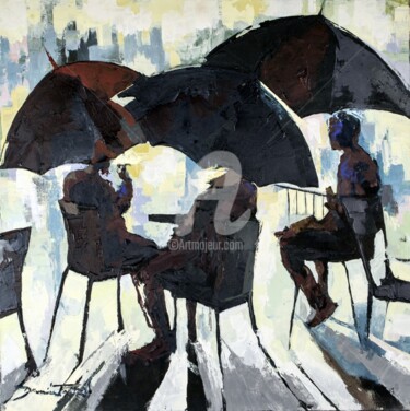Painting titled "Après la pluie..." by Damian Tirado, Original Artwork, Acrylic