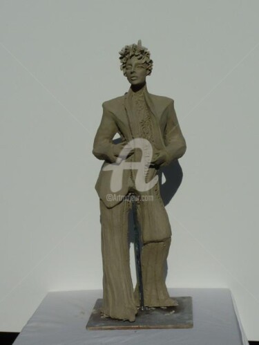 Скульптура под названием "ELLE 5" - Damian Tirado, Подлинное произведение искусства, Терракота