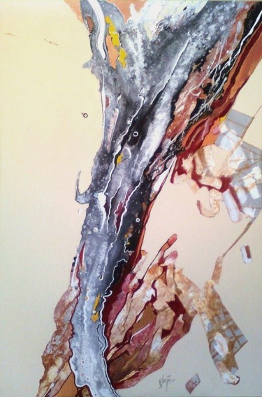 Painting titled "Vesuvian Twist. Oil…" by Damian Ebejer, Original Artwork
