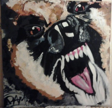 Painting titled "Rage" by Dam, Original Artwork, Acrylic