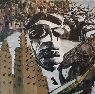 Peinture intitulée "Souvenirs du Mali" par Dam, Œuvre d'art originale, Acrylique