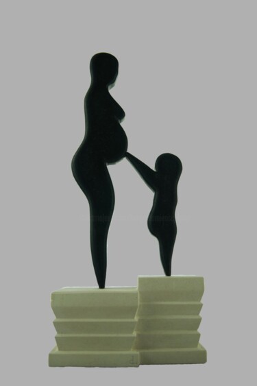 Sculpture titled "Petit Frère" by Damien Berger, Original Artwork, Stone