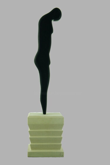 Skulptur mit dem Titel "Him" von Damien Berger, Original-Kunstwerk, Stein