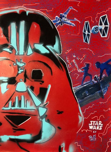 Картина под названием "Star Wars by pap’s" - Pap'S, Подлинное произведение искусства, Рисунок распылителем краски