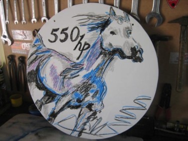Pintura titulada "550 HORSE POWER" por Damodar, Obra de arte original