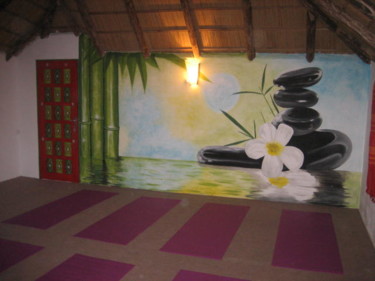 Pintura titulada "mural 2 sala de yoga" por Damodar, Obra de arte original