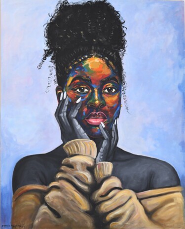 Картина под названием "My peregrinations 3" - Damola Ayegbayo, Подлинное произведение искусства, Акрил