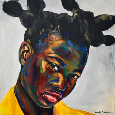 Peinture intitulée "Free but hungry 5" par Damola Ayegbayo, Œuvre d'art originale, Acrylique Monté sur Châssis en bois