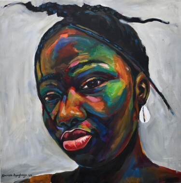 Malarstwo zatytułowany „Muddled 2” autorstwa Damola Ayegbayo, Oryginalna praca, Akryl