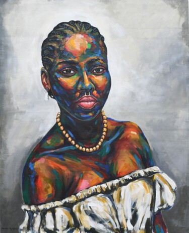 Картина под названием "State of mind 9" - Damola Ayegbayo, Подлинное произведение искусства, Акрил