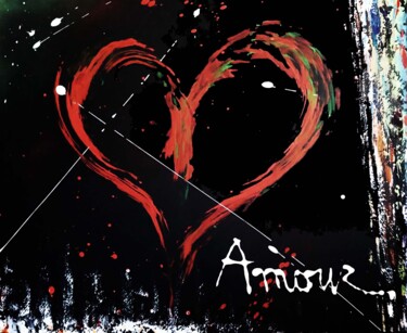 Картина под названием "Amour" - Dan Art, Подлинное произведение искусства, Акрил