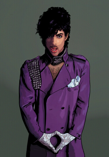 Painting titled "Prince" by D Dan Avenell, Original Artwork, Digital Painting