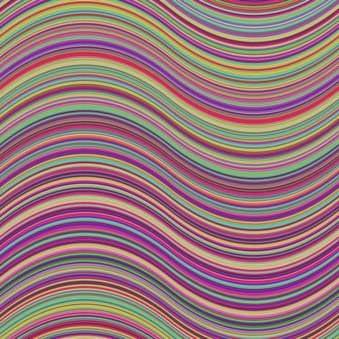 Digital Arts titled "Rainbow Wave" by Dan Burris, Original Artwork