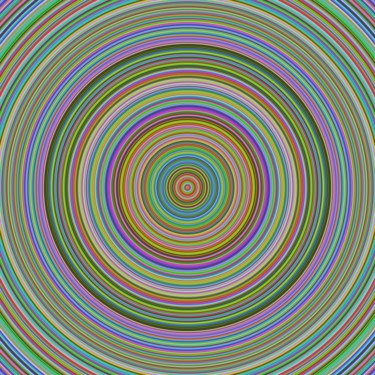 Arte digitale intitolato "Circular Rainbow" da Dan Burris, Opera d'arte originale
