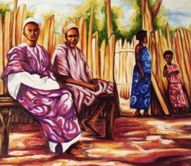 Pintura titulada "Entrance to African…" por Dan Civa, Obra de arte original, Acrílico