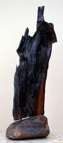 Скульптура под названием "The believer" - Dan Civa, Подлинное произведение искусства, Дерево