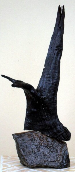 Скульптура под названием "The commander" - Dan Civa, Подлинное произведение искусства, Дерево