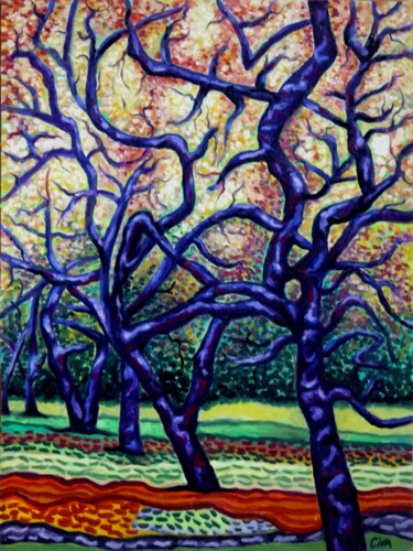 绘画 标题为“Chestnut plantation…” 由Dan Civa, 原创艺术品, 油