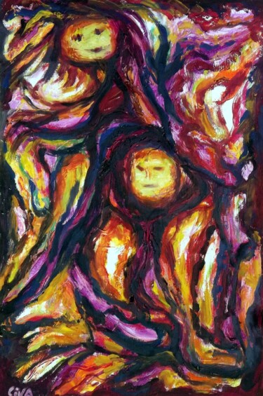 Painting titled "Emotionel movements…" by Dan Civa, Original Artwork, Oil