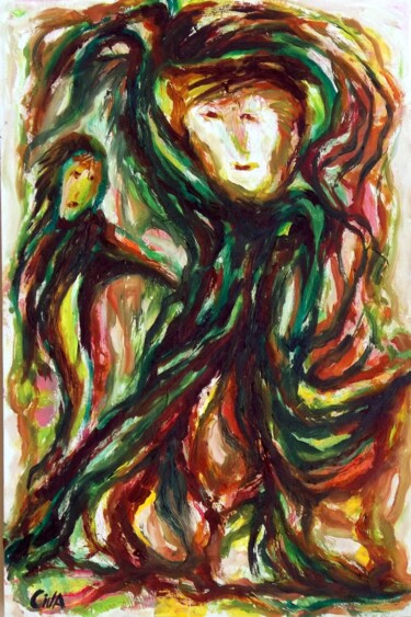 Painting titled "Emotionel movements…" by Dan Civa, Original Artwork, Oil