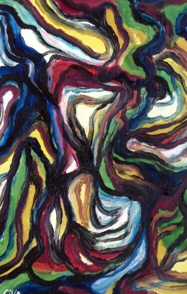 Peinture intitulée "Emotionel movements…" par Dan Civa, Œuvre d'art originale, Huile