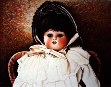Pintura titulada "Old porcelain doll" por Dan Civa, Obra de arte original, Acrílico