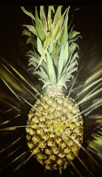 Painting titled "Pineapple" by Dan Flanagan, Original Artwork, Acrylic