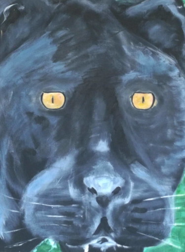 Painting titled "Panther" by Dan Flanagan, Original Artwork, Acrylic