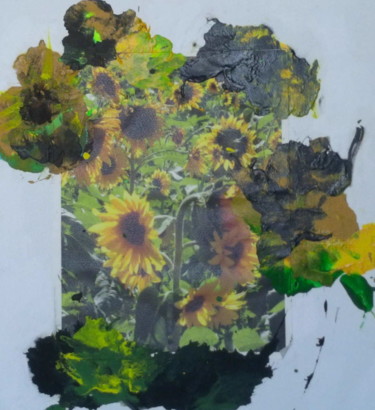 Painting titled "Sunflowers" by Dan Flanagan, Original Artwork, Acrylic