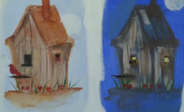 Painting titled "Home sweet home" by Dan Flanagan, Original Artwork, Acrylic