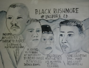 Painting titled "Black Rushmore" by Dan Flanagan, Original Artwork, Acrylic