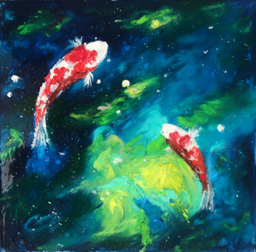 "鯉" başlıklı Resim Dan Xu tarafından, Orijinal sanat, Pastel