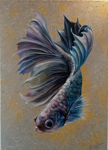 绘画 标题为“鱼” 由Dan Xu, 原创艺术品, 油