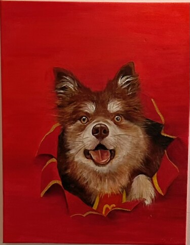 Painting titled "surprendre" by Dan Xu, Original Artwork, Oil