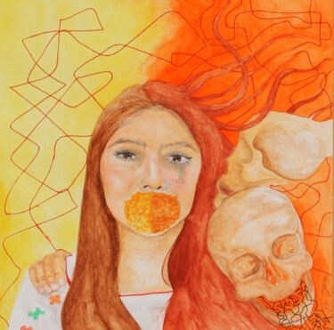 De mis recuerdos vives Pintura intitulada "De mis recuerdos vi…" por Dan Zuñiga, Obras de arte originais, Aquarela