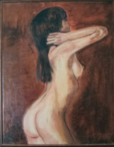Schilderij getiteld "Caresse n°1" door Dana Art, Origineel Kunstwerk, Olie